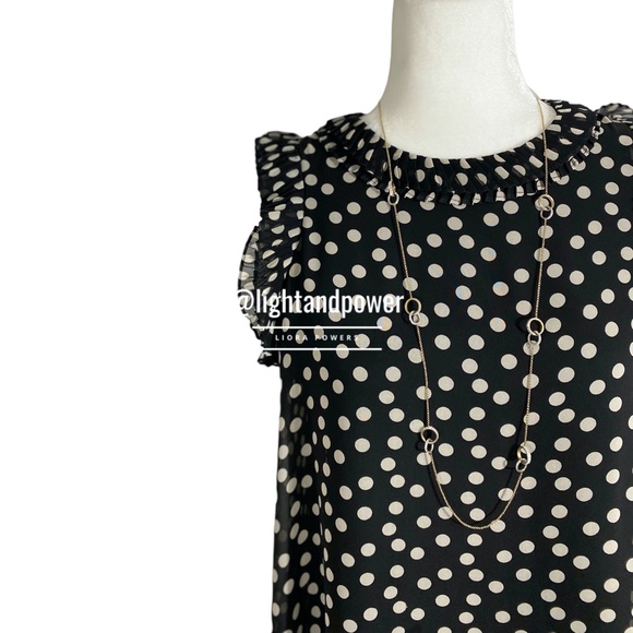 Max Studio Black Polk Dot Dress XS EUC - Picture 2 of 10